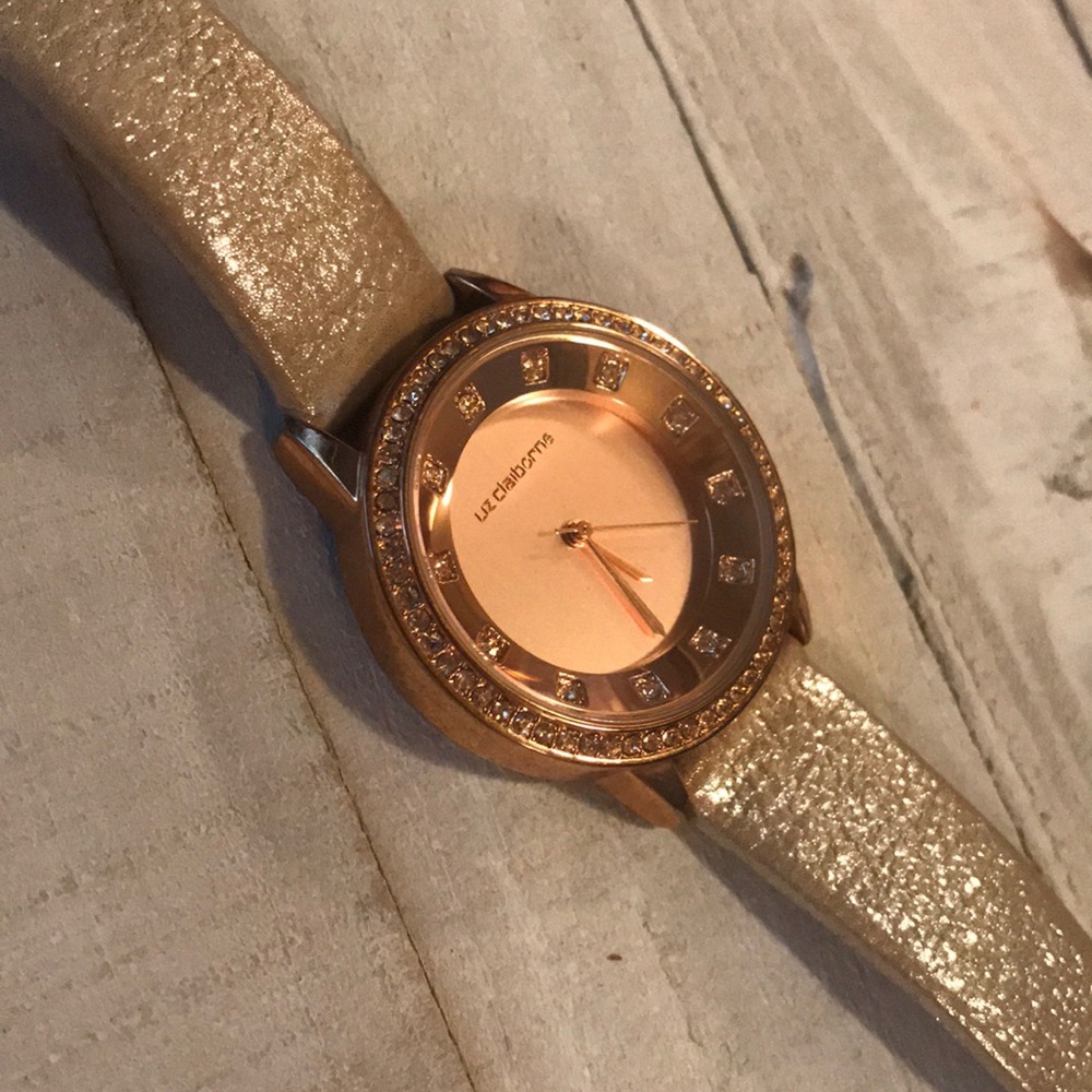 Liz Claiborne rose gold watch